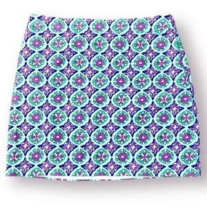 Talbots Abstract Floral Mini Skirt Size 16P